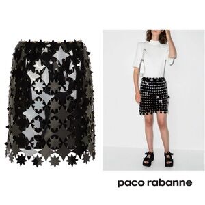 Paco Rabanne Black Star Mini Skirt